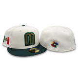 Off White Mexico Dark Green Red Bottom 2023 World Baseball Classic New Era 59Fifty Fitted