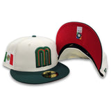 Off White Mexico Dark Green Red Bottom 2023 World Baseball Classic New Era 59Fifty Fitted