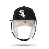 Black Chicago White Sox Gray Bottom Dog Ear Flap New Era 59Fifty Fitted