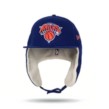 Royal Blue New York Knicks Gray Bottom Dog Ear Flap New Era 59Fifty Fitted