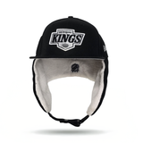 Black Los Angeles Kings Gray Bottom Dog Ear Flap New Era 59Fifty Fitted
