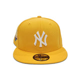Taxi Yellow New York Yankees Gray Bottom 2009 World Series Side Patch New Era 59Fifty Fitted