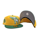 Yellow Oakland Athletics Kelly Green Visor Gray Bottom 1930 World Series Side Patch New Era 59Fifty Fitted