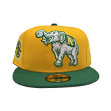 Yellow Oakland Athletics Kelly Green Visor Gray Bottom 1930 World Series Side Patch New Era 59Fifty Fitted