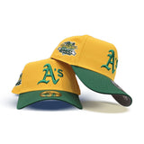 Yellow Oakland Athletics Kelly Green Curved Brim Gray Bottom 1989 Battle Of The Bay Side Patch New Era 9Forty Snapback