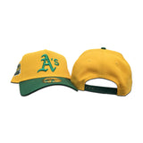 Yellow Oakland Athletics Kelly Green Curved Brim Gray Bottom 1989 Battle Of The Bay Side Patch New Era 9Forty Snapback