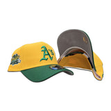 Yellow Oakland Athletics Kelly Green Curved Brim Gray Bottom 1989 Battle Of The Bay Side Patch New Era 9Forty Snapback