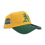 Yellow Oakland Athletics Kelly Green Curved Brim Gray Bottom 1989 Battle Of The Bay Side Patch New Era 9Forty Snapback