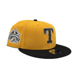 Yellow Texas Rangers Black Visor Gray Bottom 1995 All Star Game Side Patch New Era Snapback