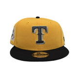 Yellow Texas Rangers Black Visor Gray Bottom 1995 All Star Game Side Patch New Era Snapback