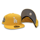 Yellow Los Angeles Dodgers Gray Bottom 40th Anniversary Side Patch New Era 9Fifty Snapback