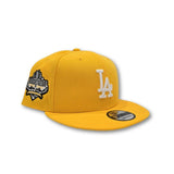 Yellow Los Angeles Dodgers Gray Bottom 40th Anniversary Side Patch New Era 9Fifty Snapback