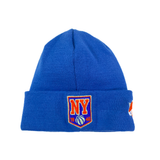 Royal Blue New York Knicks EST 1946 Side Patch New Era Knit Beanies