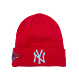 Red New York Yankees 1996 World Series Side Patch New Era Knit Beanies