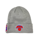 Gray New York Knicks EST 1946 Side Patch New Era Knit Beanies