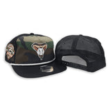 Camo Arizona Diamondbacks Black Trucker Green Bottom 25th Anniversary Side Patch New Era Snapback