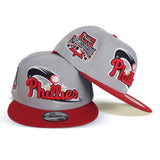 Gray Philadelphia Phillies Red Visor Gray Bottom 1996 All Star Game Side Patch New Era 9Fifty Snapback