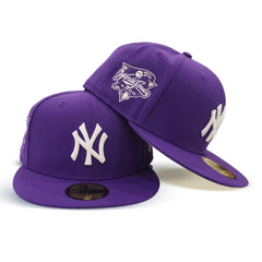 Men's New Era White/Purple York Yankees 2000 World Series Grape Lolli 59FIFTY Fitted Hat