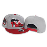 Gray Philadelphia Phillies Red Visor Gray Bottom 1996 All Star Game Side Patch New Era 9Fifty Snapback