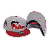 Gray Philadelphia Phillies Red Visor Gray Bottom 1996 All Star Game Side Patch New Era 9Fifty Snapback
