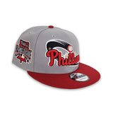 Gray Philadelphia Phillies Red Visor Gray Bottom 1996 All Star Game Side Patch New Era 9Fifty Snapback