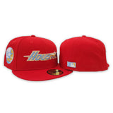 Red Houston Astros Black Gray Bottom 35th Great Years Side Patch New Era 59Fifty Fitted