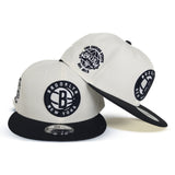Off White Brooklyn Nets Black Visor Gray Bottom The Empire State Side Patch New Era 9Fifty Snapback