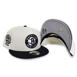 Off White Brooklyn Nets Black Visor Gray Bottom The Empire State Side Patch New Era 9Fifty Snapback