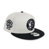 Off White Brooklyn Nets Black Visor Gray Bottom The Empire State Side Patch New Era 9Fifty Snapback