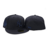 Navy On Navy New York Yankees Gray Bottom 1999 World Series Side Patch New Era 59Fifty Fitted