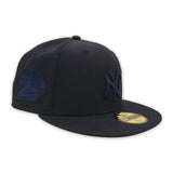 Navy On Navy New York Yankees Gray Bottom 1999 World Series Side Patch New Era 59Fifty Fitted