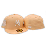Peach New York Yankees Silver Bottom 2000 Subway Series Side Patch New Era 59Fifty Fitted