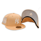 Peach New York Yankees Silver Bottom 2000 Subway Series Side Patch New Era 59Fifty Fitted