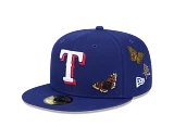 Royal Blue Felt Texas Rangers Gray Bottom New Era 59Fifty Fitted