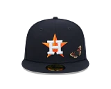 Navy Blue Felt Houston Astros Gray Bottom New Era 59Fifty Fitted