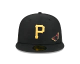 Black Felt Pittsburgh Pirates Gray Bottom New Era 59Fifty Fitted