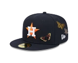 Navy Blue Felt Houston Astros Gray Bottom New Era 59Fifty Fitted