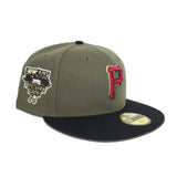 Olive Green Pittsburgh Pirates Black Visor Gray Bottom 2006 All Star Game Side Patch New Era 59Fifty Fitted