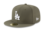 Olive Green Los Angeles Dodgers Gray Bottom 2024 World Series Champions Side Patch New Era 59Fifty Fitted