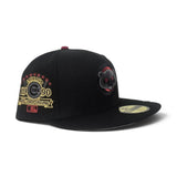 Black Chicago Cubs Gray Bottom Metallic Gold 1990 All Star Game Side Patch New Era 59Fifty Fitted