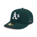 Dark Green Oakland Athletics GORE-TEX Pre Curved Brim Gray Bottom New Era 59Fifty Fitted