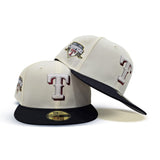 Off White Glow In The Dark Texas Rangers Navy Blue Visor Gray Bottom 2023 World Series Champions Side Patch New Era 59Fifty Fitted