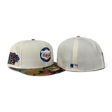 Off White Chicago Cubs Camo Visor Gray Bottom 2025 Tokyo Series Side Patch New Era 59Fifty Fitted