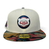 Off White Chicago Cubs Camo Visor Gray Bottom 2025 Tokyo Series Side Patch New Era 59Fifty Fitted