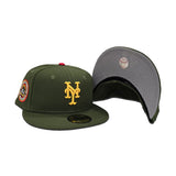 Olive Green New York Mets Gray Bottom 1969 World Series Champion Side Patch New Era 59Fifty Fitted