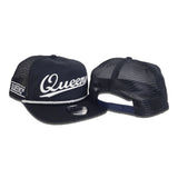 Navy Blue Trucker Script Queens Green Bottom Queens Street Sign Side Patch New Era Snapback