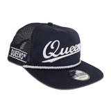 Navy Blue Trucker Script Queens Green Bottom Queens Street Sign Side Patch New Era Snapback