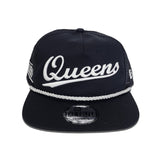 Navy Blue Trucker Script Queens Green Bottom Queens Street Sign Side Patch New Era Snapback