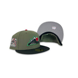 Olive Green Colorado Rockies Black Visor Gray Bottom 25th Anniversary Side Patch New Era 59Fifty Fitted