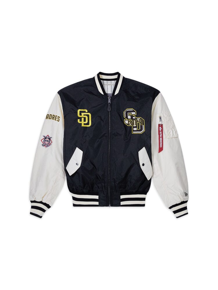 Black Letterman Brooklyn Dodgers Varsity Jacket - Jackets Masters